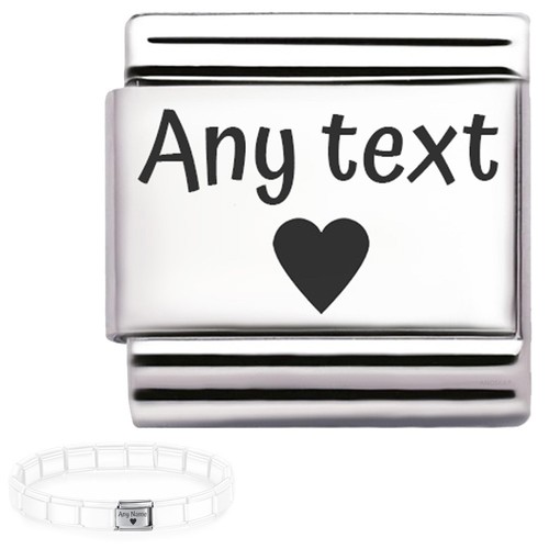 Personalised charm custom - personalised, text