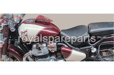"Fuel Tank Belt with Pouch, Cherry Red" Fit For Royal Enfield Classic 650