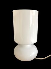Ikea Lykta White Glass Bedside Lamp Retro Style Mushroom Table Light PAT Tested