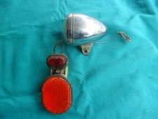 Aprilia headlight and Biemme Bologna lamp - old wood white bikes -