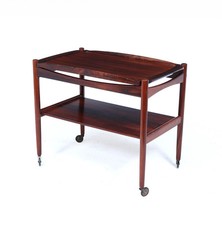Mid-Century Danish Rosewood Drinks Trolley, 1960s
