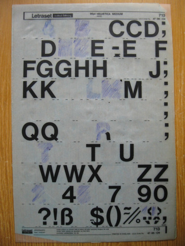 Letraset upper num - letraset, &