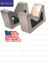 Cast Iron Vee Block 2 Pieces Set 4" x 1-1/2" x 3" Inch V Block Without Clamp USA