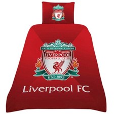 Liverpool FC Official Crest Single Reversable Duvet Set LFC Gift