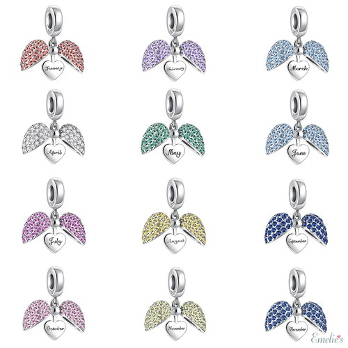 Birthstone charm for bracelet - birthstone,