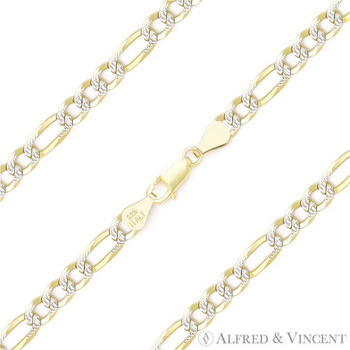 4mm figaro pave - 4mm, .925