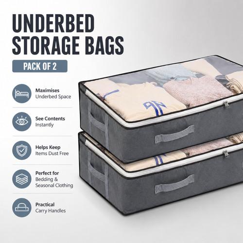 Large underbed storage bags - 2x,