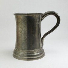 ANTIQUE 18TH CENTURY ? PEWTER TANKARD WITH LONDON TOUCH MARKS