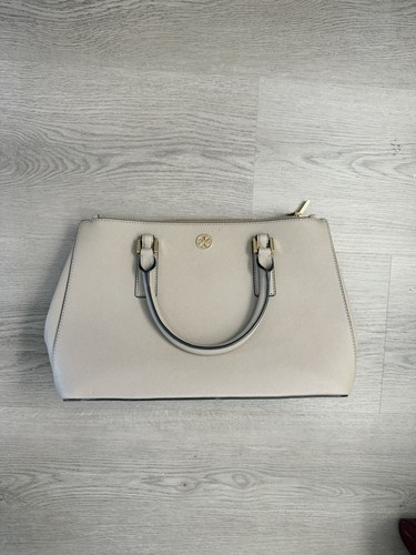 Tory burch white tan satchel - tory, white/tan