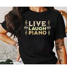 Live Laugh Piano , t Shirt for Pianist Piano Musician Retro vintage style Gift, 