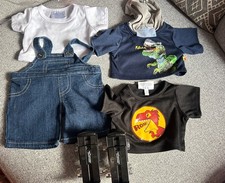 Build A Bear dinosaur Shirt, T-shirt  & Trousers boy cloths bundle 