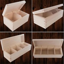 Wooden Oblong Tea Box Tidy