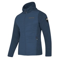 Dare2b Combine Sweater Mens Hooded Full ZIp Fleece Jacket Hybrid