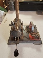 Vintage Wilesco Model D-10 Live Steam Engine Stationary Metal Tin Germany Toy 