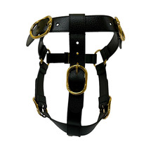 Gucci Leather Pet Harness For Dog Or Cat Style 692953 Black Size XL