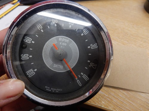 Smiths grey face rev counter - face,