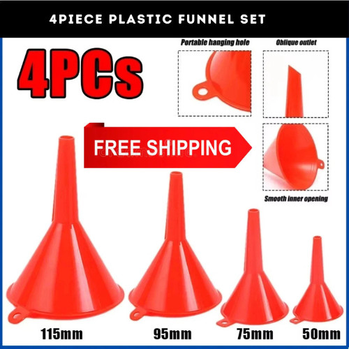 4pc funnel set plastic - funnel,