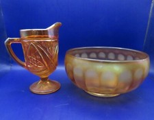 CARNIVAL GLASS Jug and bowl