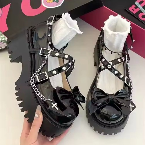 Black gothic platform - black,