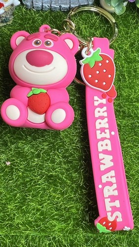 Lotso bear strawberry keychain - bear,