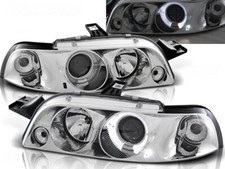 Headlights for Fiat Punto 1 1993-1996 1997 1998 1999 VR-1261 Angel Eyes Chrome