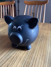 Large black Ceramic Piggy