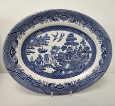Churchill BLUE WILLOW Serving