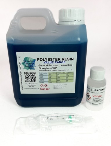 Polyester resin fibreglass - polyester,
