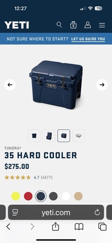 Yeti tundra hard cooler - yeti,