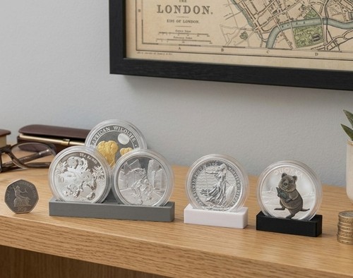 1oz silver coin display stand - coin,