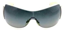 rare PRADA SPR04I 1BC-3M1 Ivory Gray Shield Wrap Sunglasses Italy