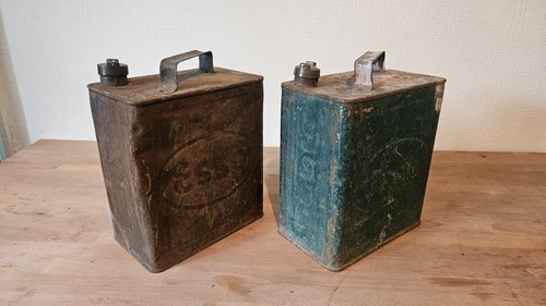 Vintage embossed esso fuel - esso, can