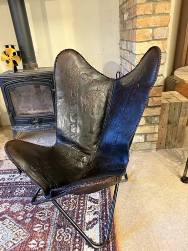 Vintage leather butterfly - vintage,