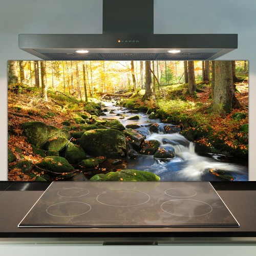 Glass kitchen splashback tile - glass,