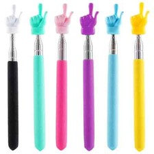 3PCS Retractable Teacher Pointer Finger Design StainlessSteel Telescopic School
