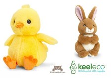 Easter Plush Teddies - Bunny Rabbit, Chick - 100% Recycled Soft Toys