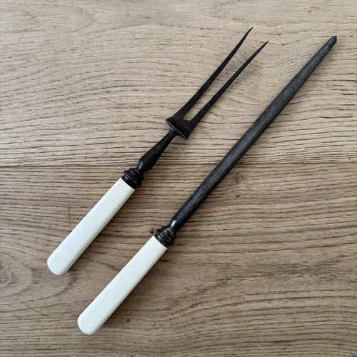 Vintage carving fork knife - vintage,