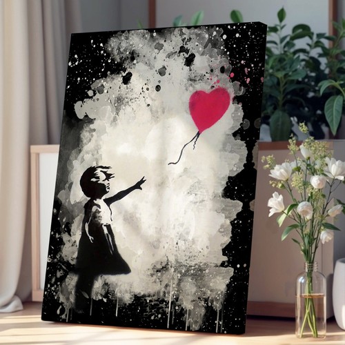 Banksy girl with balloon wall - girl,