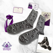 BLUE ROAN COCKER SPANIEL SOCKS