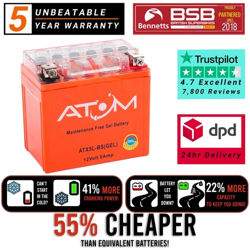 Ytx5l atom gel motorcycle - atom,