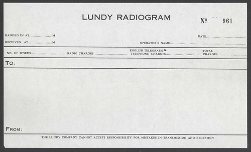 Aop lundy radiogram - gb,