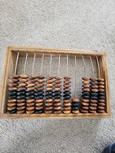 Soviet vintage wooden abacus