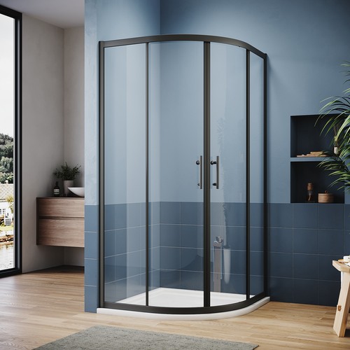 Black frame quadrant shower - frame,