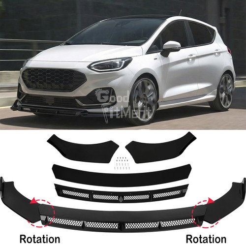 Glossy black front bumper - black,