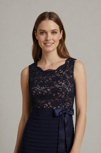 Richards navy lace evening - navy,