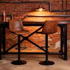 Set of 2 Bar Stools 360 Swivel