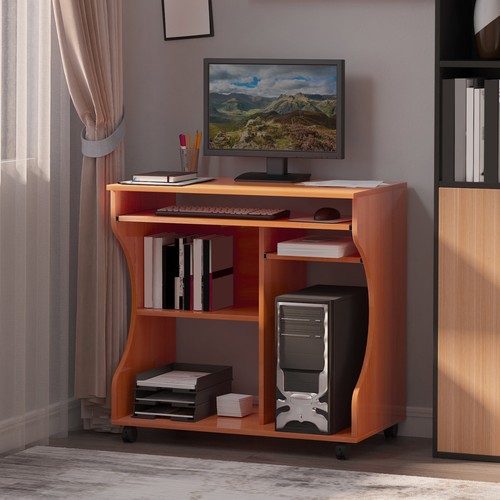 Computer desk with sliding - with,