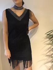 Latin Tassel Dance Dress Black