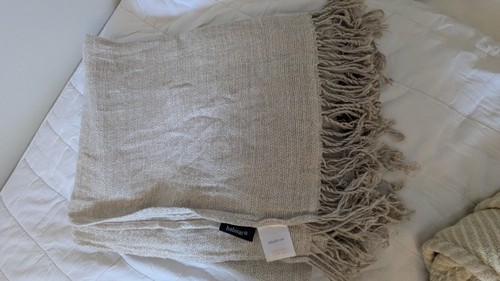 Habitat neutral linen - linen, throw