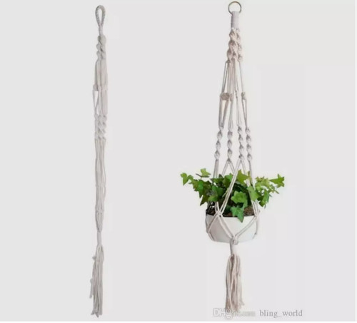 Macrame rope plant hanger pots - rope,